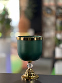 گلدان جام پایه دار کریستالی قطر 15