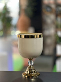 گلدان جام پایه دار کریستالی قطر 15